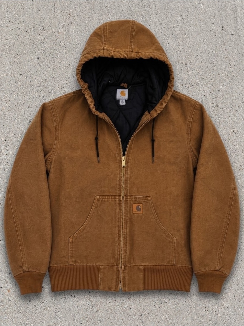 Carhartt J140-B17 BROWN SANDSTONE QUILTED FLANNEL-LINED ACTIVE JACKET